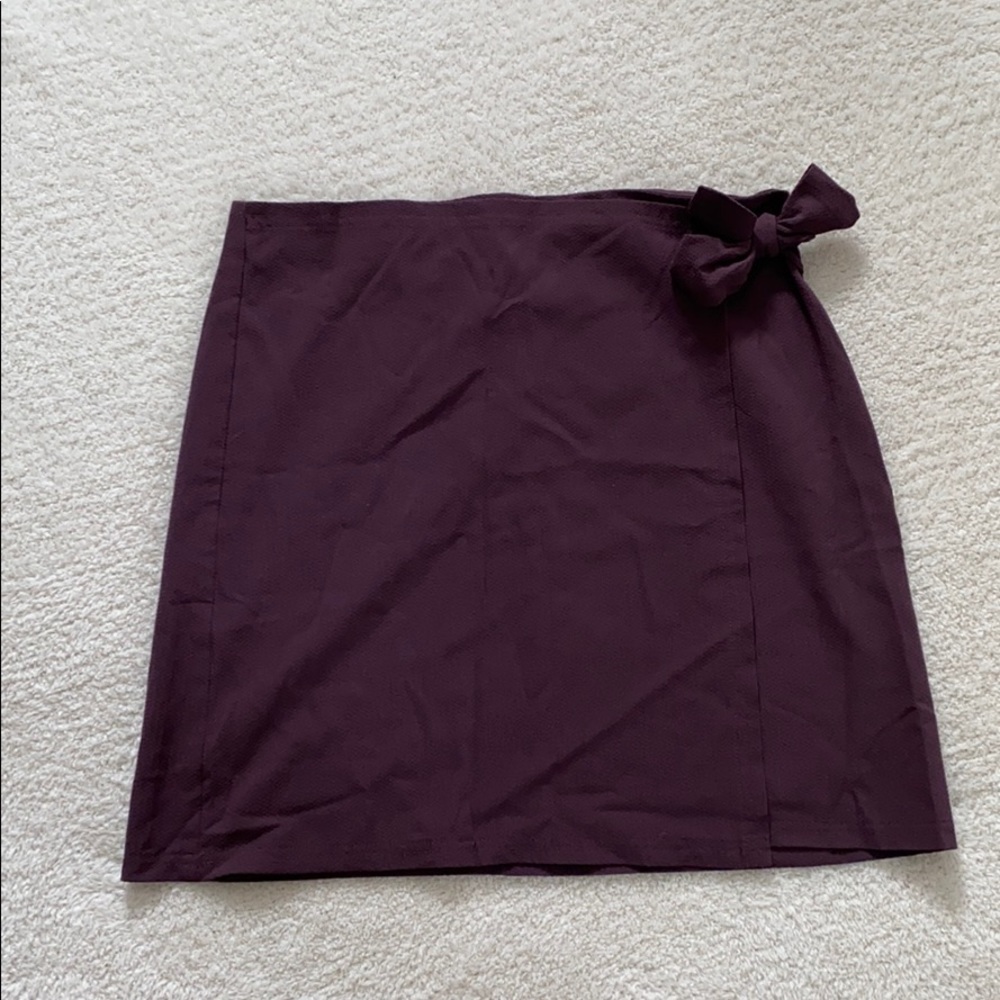 Plum Purple Mini Wrap Skirt